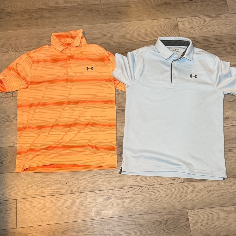 Under Armour Lot of 2 Men's Polo Shirts Bundle Size Small